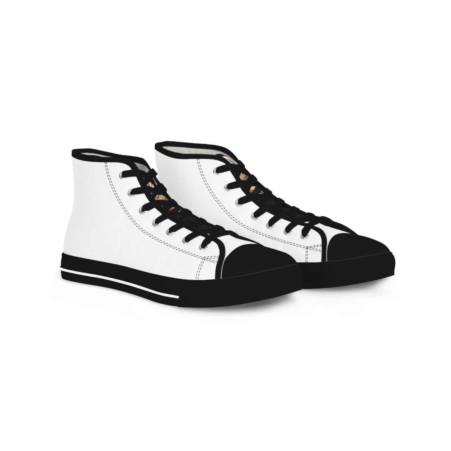 Classic White High Top Sneakers for Men - Versatile Street Style Footwear