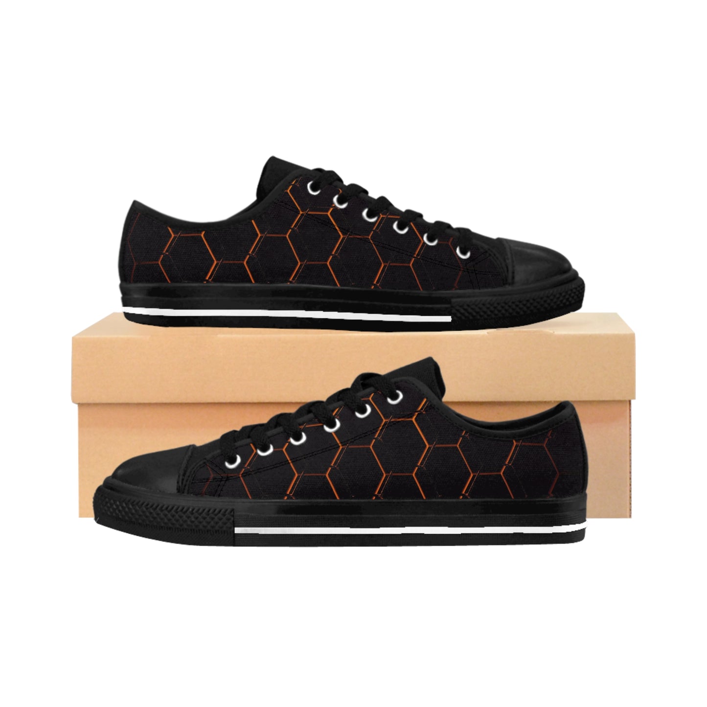 Stylish Hexagon Pattern Men's Sneakers - Modern Casual Footwear