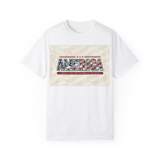 Unisex Garment-Dyed T-Shirt - America Independence Freedom