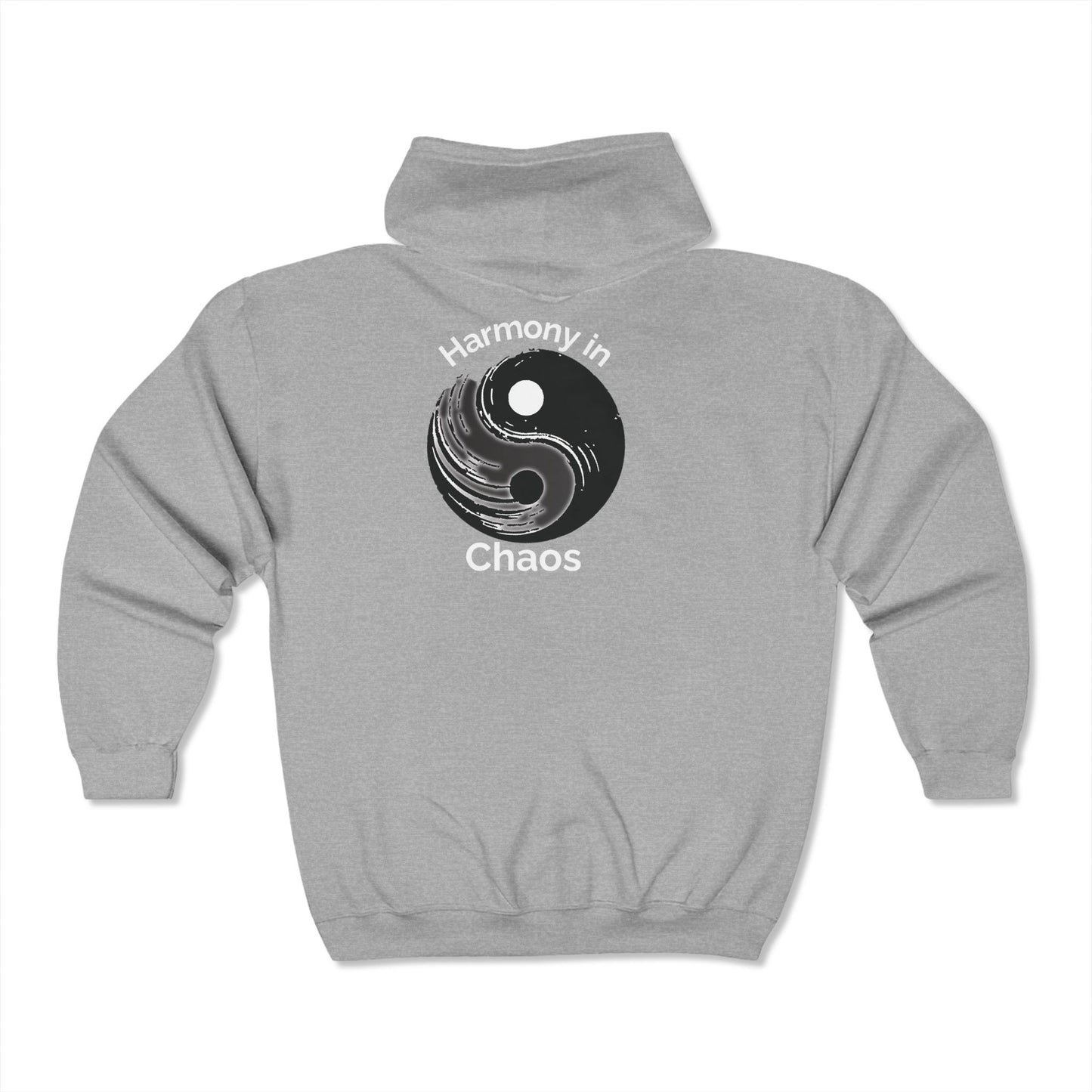 Unisex Heavy Blend™ Full Zip Hooded Sweatshirt - Harmony in Chaos Design