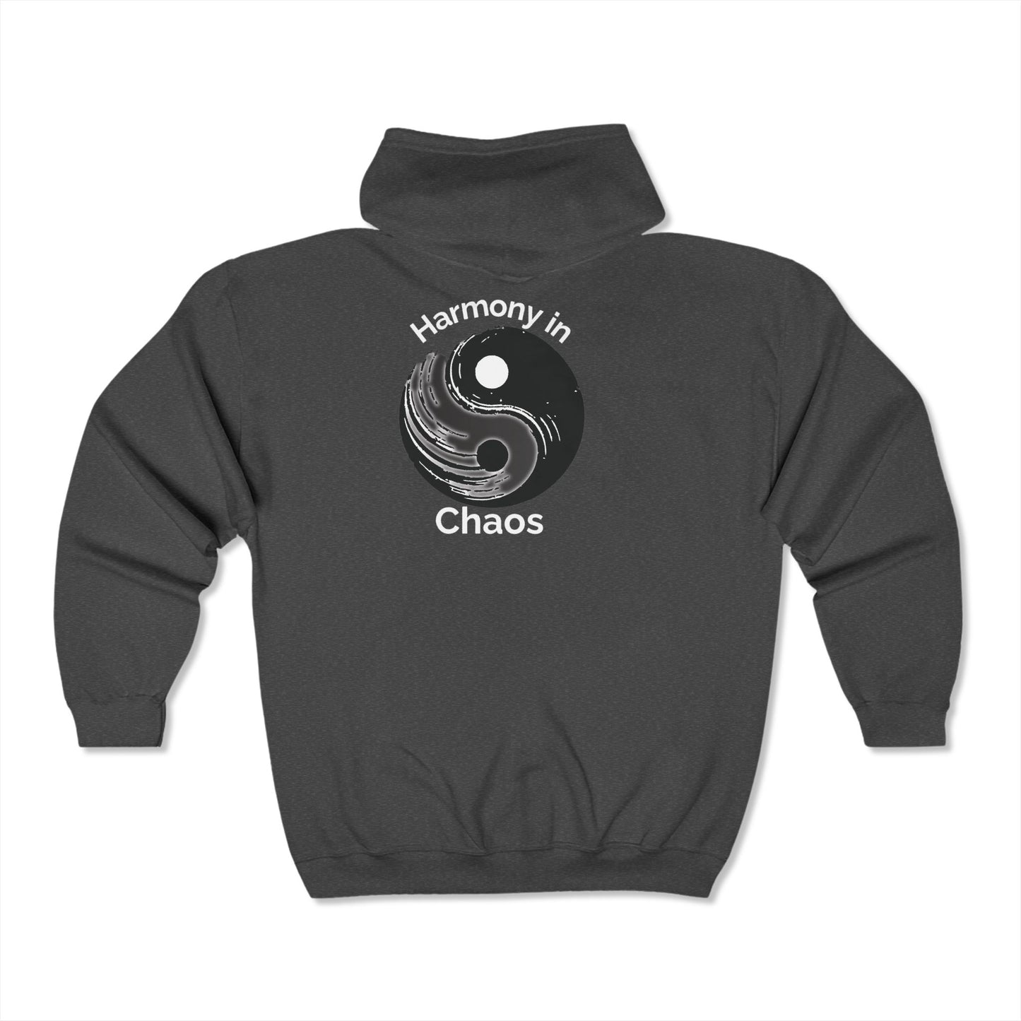 Unisex Heavy Blend™ Full Zip Hooded Sweatshirt - Harmony in Chaos Design