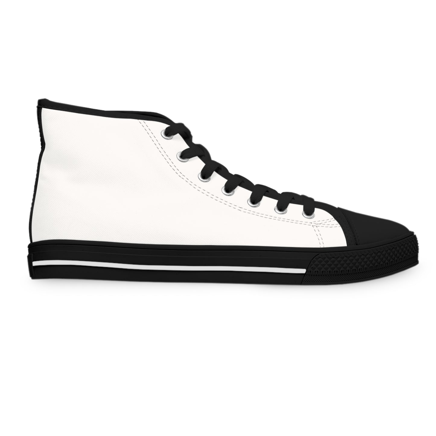 Women's White High Top Sneakers - Stylish, Casual Footwear for Everyday Adventures