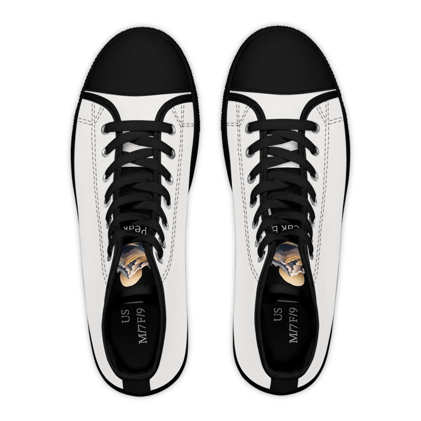 Women's White High Top Sneakers - Stylish, Casual Footwear for Everyday Adventures