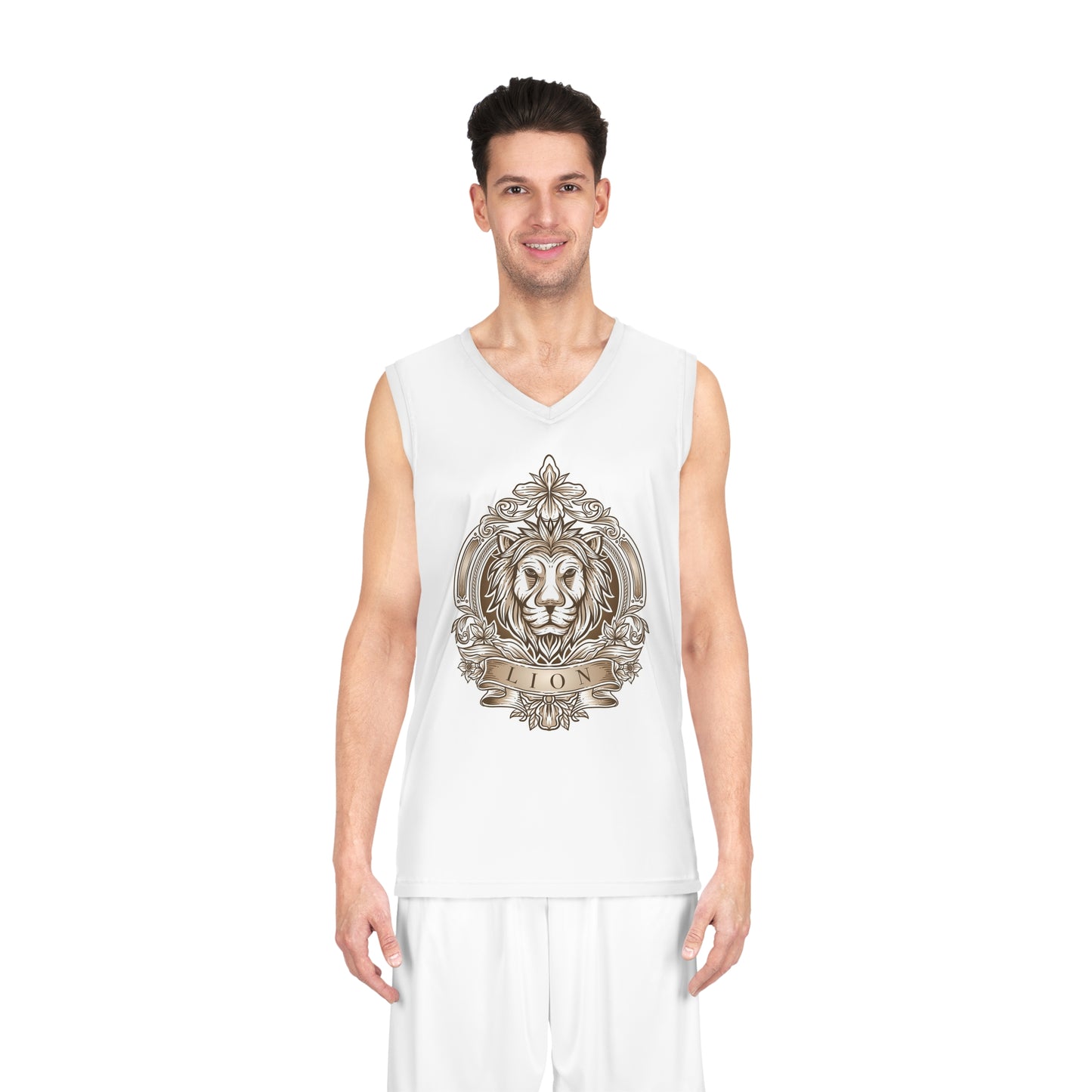 Lion Emblem Basketball Jersey - Fierce Athletic Wear for Sport Lovers