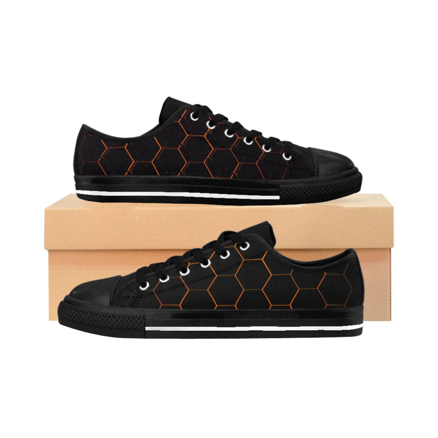 Stylish Women's Sneakers with Honeycomb Design